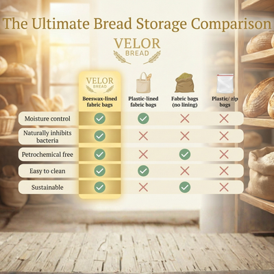 Premium 100% Cotton-Beeswax Bread Bags